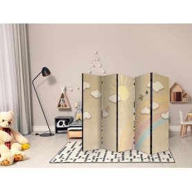 Sermi - Holiday Sky - A Rainbow on a Sunny Day and Flying Birds