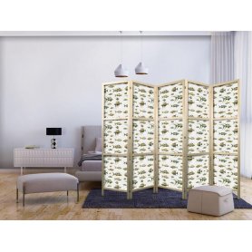 Japanilainen sermi - Unusual Species of Fish - a Cluster of Fish in Muted Colors in Retro Style Against a Background of 