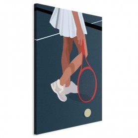 Taulu - Female Tennis Player With a Red Racket on the Court - Graphics