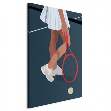 Taulu - Female Tennis Player With a Red Racket on the Court - Graphics