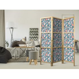 Japanilainen sermi - Oriental Pond - a Cluster of Japanese Fish Swimming in Crystal Clear Water with Flashes of Light