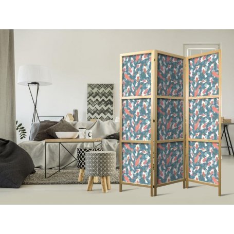 Japanilainen sermi - Oriental Pond - a Cluster of Japanese Fish Swimming in Crystal Clear Water with Flashes of Light