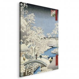 Taulu - Utagawa Hiroshige – Drum bridge and Setting Sun Hill at Meguro