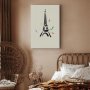 Taulu - Black Graphic Drawing of the Eiffel Tower on a Cream Background