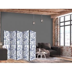 Sermi - Rome and Botany - Blue Pattern with a Greek and Plant Motif