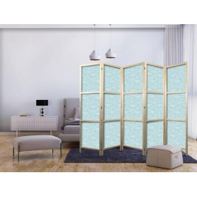 Japanilainen sermi - Sketch - Outline of an Airplane in White on a Turquoise Background