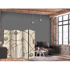 Sermi - Labyrinth with Beads - Minimalist Abstraction on a Worn Background