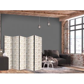 Sermi - Beige Shades of Nature - Flowers and Butterflies on a White Background - Illustration