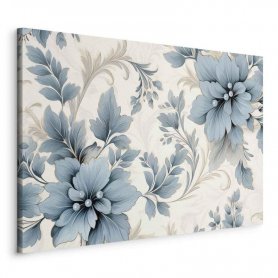 Taulu - Turquoise Flowers in Retro Ambience Floristic Ornaments