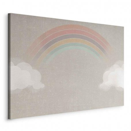 Taulu - Rainy June - Colorful Rainbow Emerging from Clouds on a Bright Background