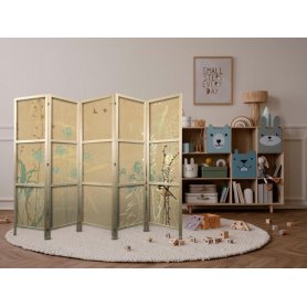 Japanilainen sermi - Tiny Bird - Colorful grasses in golden shades of sunset