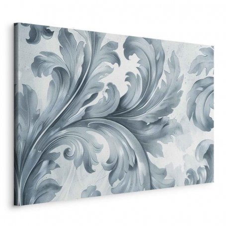 Taulu - Stone Baroque Ornaments in Light Shades of Gray-Blue
