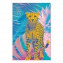 Taulu - Exotic Leopard - Colorful Portrait of a Cheetah Against Tropical Leaves