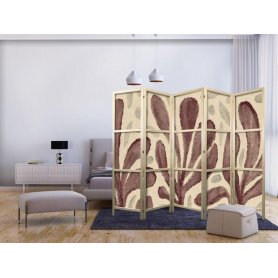 Japanilainen sermi - Waving Leaves - Irregular Plant Shapes in the Style of Matisse