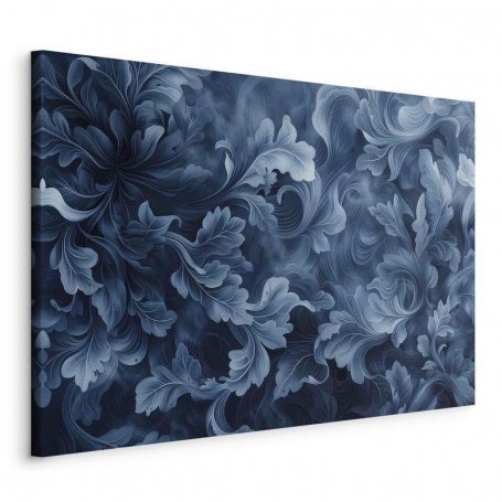 Taulu - Abstract Ornaments Dark Blue Victorian Leaves