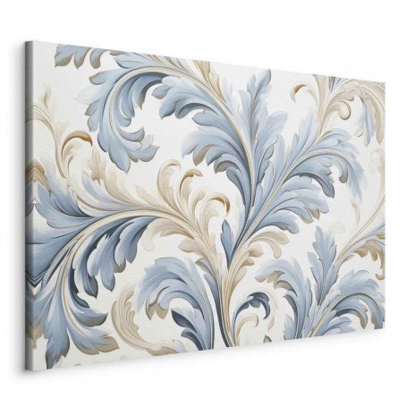 Taulu - Baroque Ornaments in Light Cream-Blue Hues