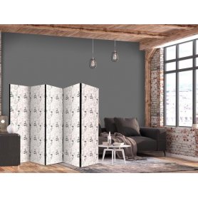 Sermi - Botanical Illustration - Drawing of Flowers and Herbs - Beige Grays