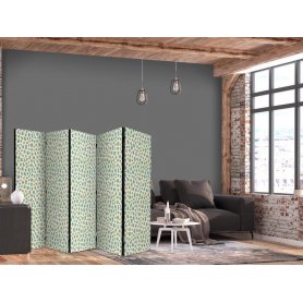 Sermi - Giraffe Pattern - Animal Pattern in Turquoise Spots on a Light Background