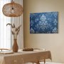 Taulu - Retro Ornament Decorative Motif in Worn Blues