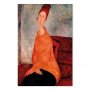 Taulu - Amedeo Modigliani – Jeanne Hebuterne in a Yellow Sweater