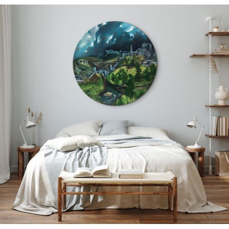 Pyöreä taulu - El Greco – View of Toledo