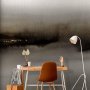Fototapetti - Diuna - abstract modern painting in grey with black pattern