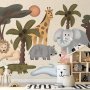 Fototapetti - Childrens Africa - Animals With Simple Shapes