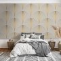 Fototapetti - Gold Linear Pattern on Marble Background