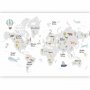 Fototapetti - Minimalist Map for Childrens Room