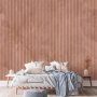 Fototapetti - Pink reed - solid background with textured vertical stripes with pattern