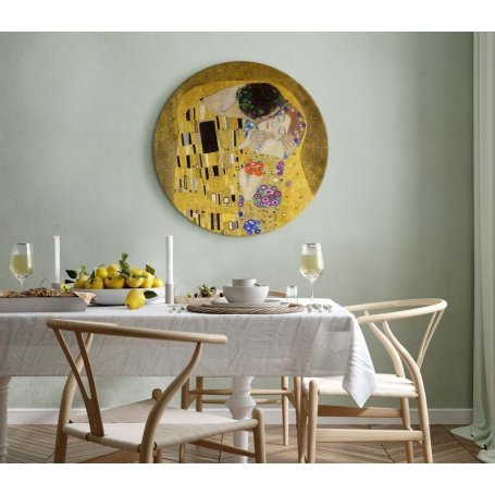 Pyöreä taulu - Gustav Klimt – Kiss