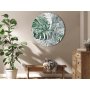 Pyöreä taulu - Exotic flora - A variety of tropical vegetation in shades of celadon and sage green