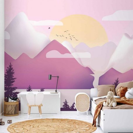 Fototapetti - Landscape at Sunset - Third Variant