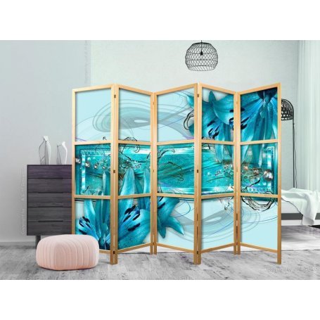 Japanilainen sermi - Lilies in Pale Blue II