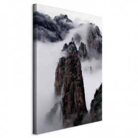 Taulu - High Mountains in Mist (1-part) - Landscape of Clouds Amid Rocks