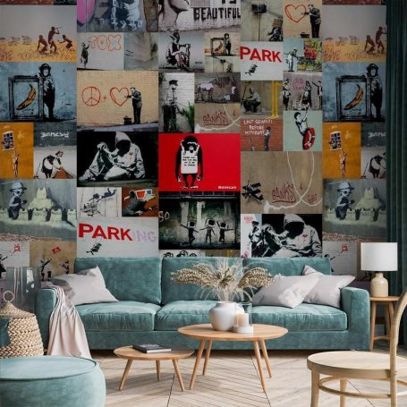 Tapetti - Banksy - a collage