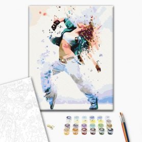 DIY kangas maalaus - On the Dancefloor