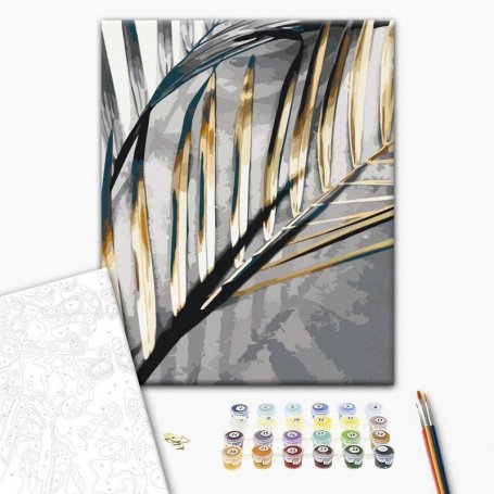 DIY kangas maalaus - Golden Palm Tree