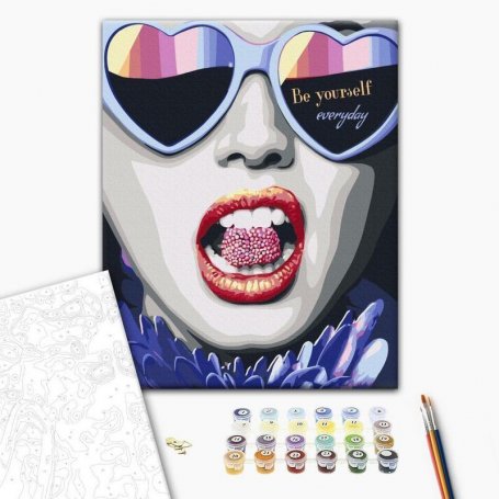 DIY kangas maalaus - Be Yourself Everyday