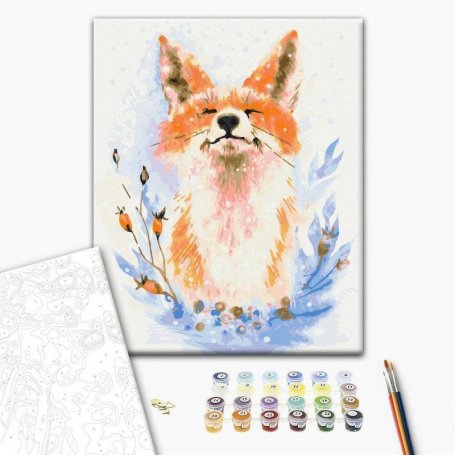 DIY kangas maalaus - Dreamy Fox