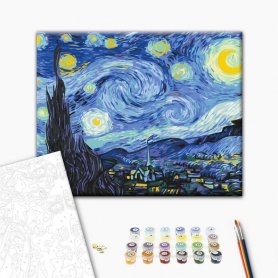 DIY kangas maalaus - Van Goghs Starry Night