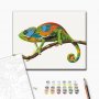 DIY kangas maalaus - Chameleon