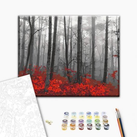 DIY kangas maalaus - Naked Trees