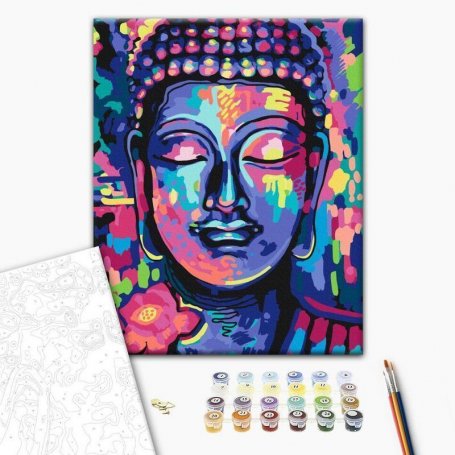 DIY kangas maalaus - Buddhas Crazy Colors