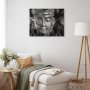 DIY kangas maalaus - Buddha in Black and White