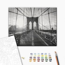 DIY kangas maalaus - New York Bridge