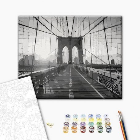 DIY kangas maalaus - New York Bridge