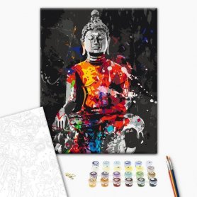 DIY kangas maalaus - Buddha in Colours
