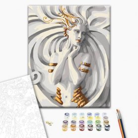 DIY kangas maalaus - Medusa