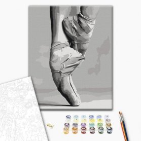 DIY kangas maalaus - Ballet Shoes